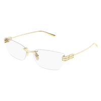 Eyeglasses frame Balenciaga Woman BB0490O004-GOLD-GOLD-TRANSPARENT62
